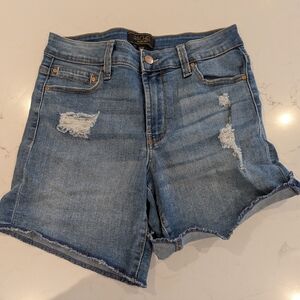Rachel Roy Distressed High-Rise Denim shorts (size 4/27)